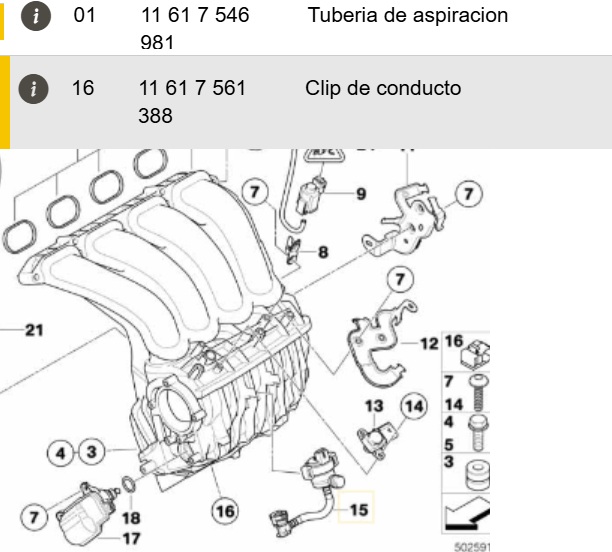 Colector de admision Bmw serie 3 2008 2.0 Gasolina 170 CV - Imagen 5
