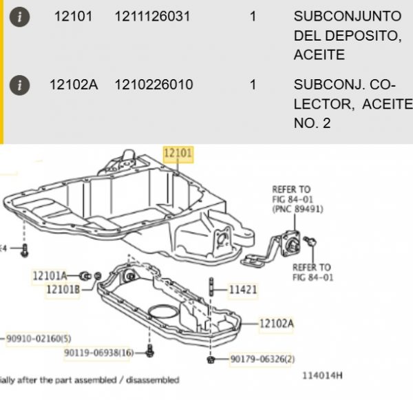 Carter de aceite Lexus IS250 2007 2.0 Diesel 177 CV - Imagen 3