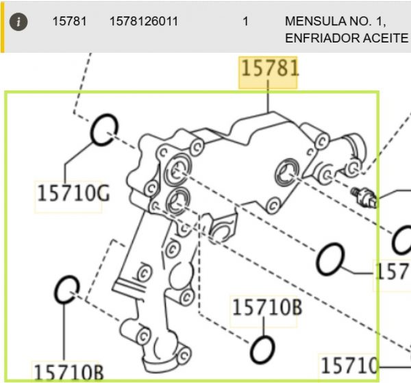Soporte enfriador de aceite sin enfriador Lexus IS250 2007 - Imagen 4