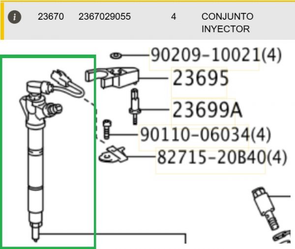 Inyectores Lexus IS250 2007 2.0 Diesel 177 CV - Imagen 3