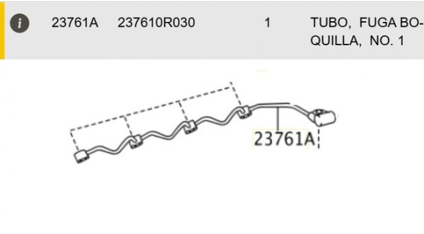 Tubo retorno inyectores Lexus IS250 2007 2.0 Diesel 177 CV - Imagen 4